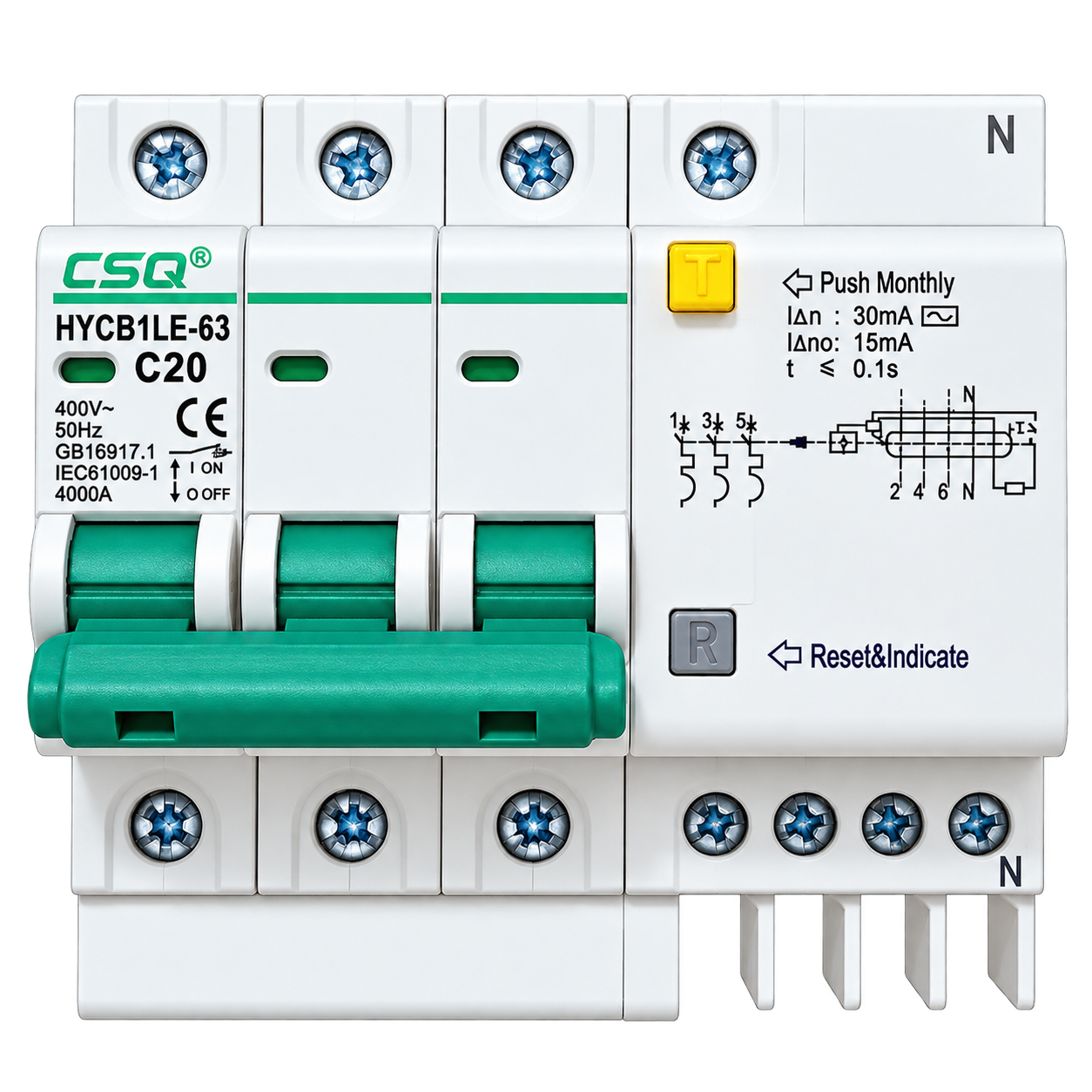 ELCB 20A 3 Phase + N